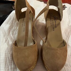 Tan Espadrille Wedges for Women
